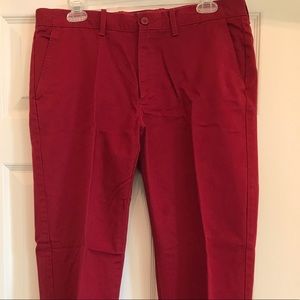 JCrew Sutton style red chinos.